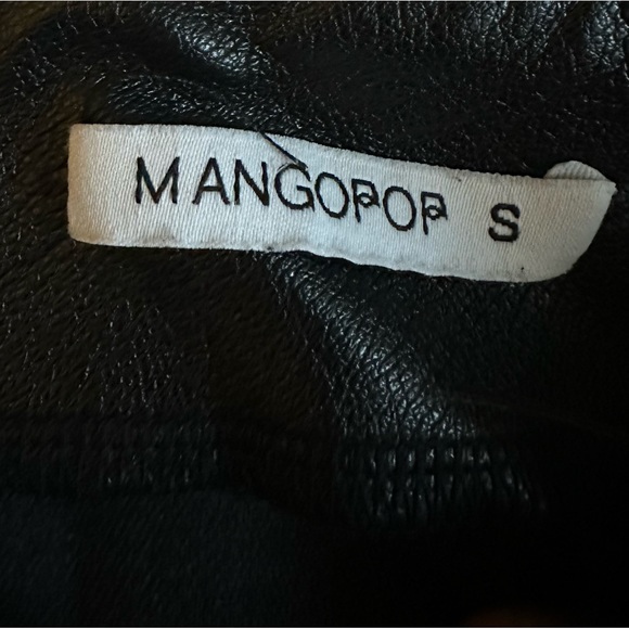 MANGOPOP Faux Black Leather Skirt SIZE S - Picture 8 of 8